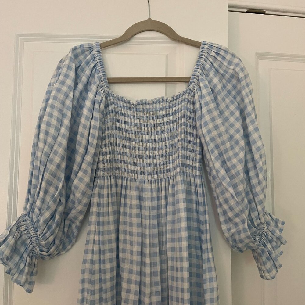 Sleeper Atlanta Dress in Blue Gingham